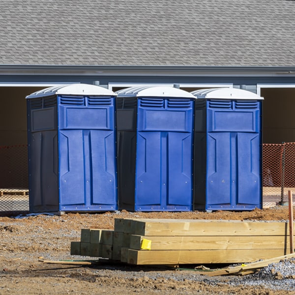 what is the maximum capacity for a single porta potty in Stockport IA